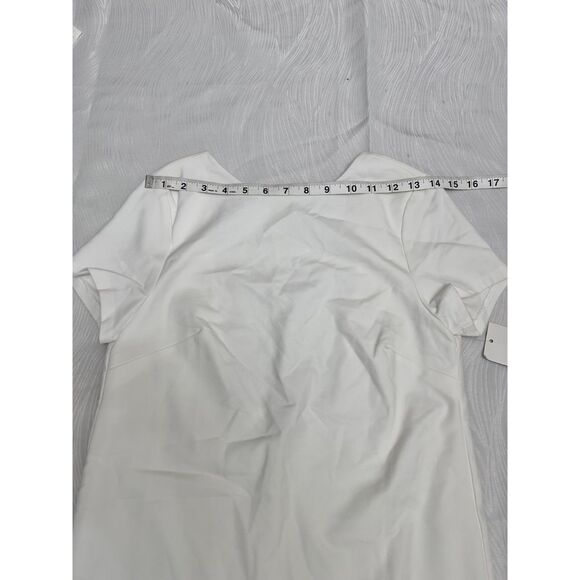 TOBI White and Black Backless Short Sleeve Mini Shift Cocktail Dress - Size XS - Picture 6 of 10